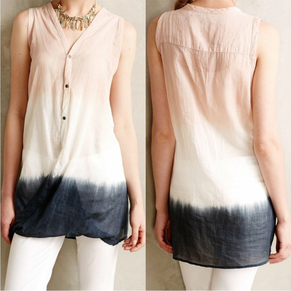 Anthropologie Stark X Draped Dip-Dye Tank Top